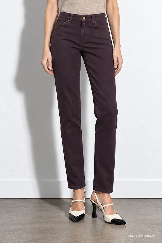 5 Cepli Kanvas Slim Pantolon - Kahverengi - Gusto