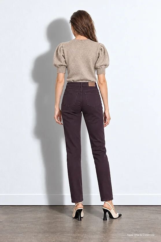 5 Cepli Kanvas Slim Pantolon - Kahverengi - Gusto