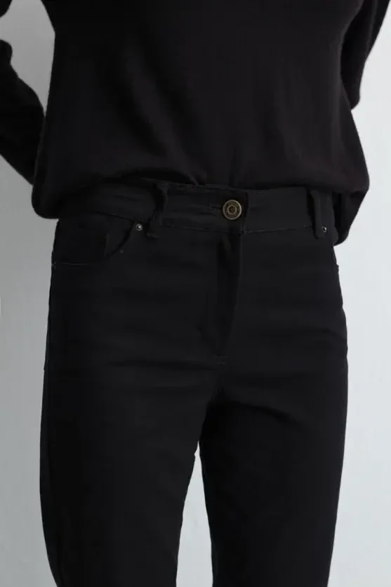 5-Pocket Canvas Pants - Black - 2