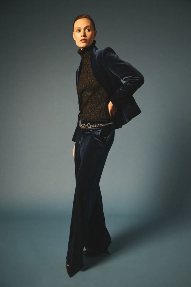 Kruvaze Kadife Ceket & Kadife Pantolon Kombinler