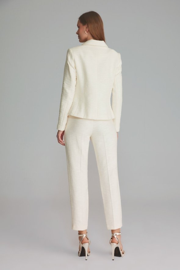 Tweed Pants Jacket Set - Ecru - 3