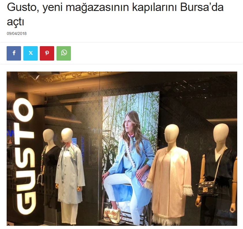 Gusto Bursada Mağaza