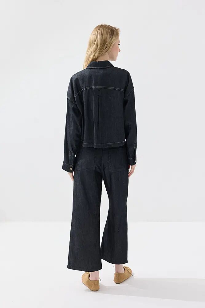 Tensel Denim Cepli Gömlek Ceket & Pantolon Takımı - Lacivert - 2