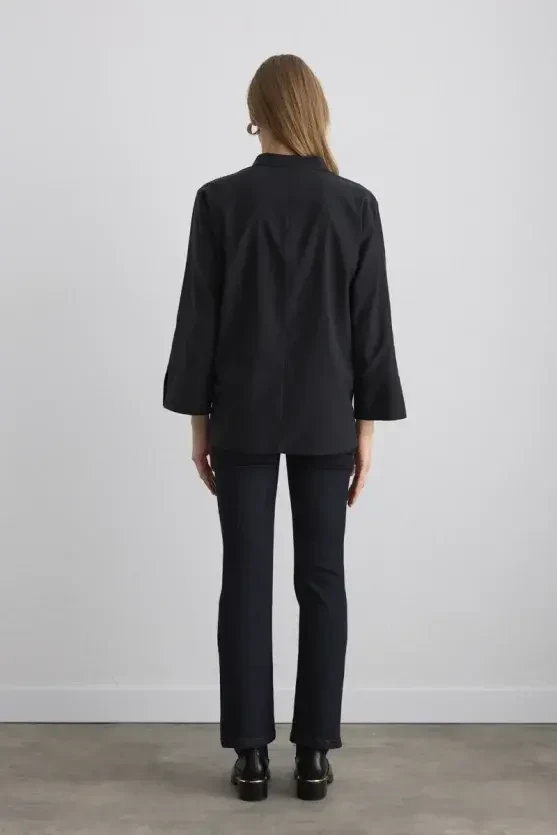 Phoenix Collection Embroidered Blouse - Black - Gusto