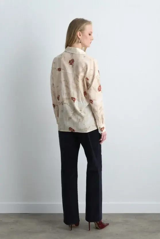 Anka Collection Lyocell Shirt - Ecru - 7