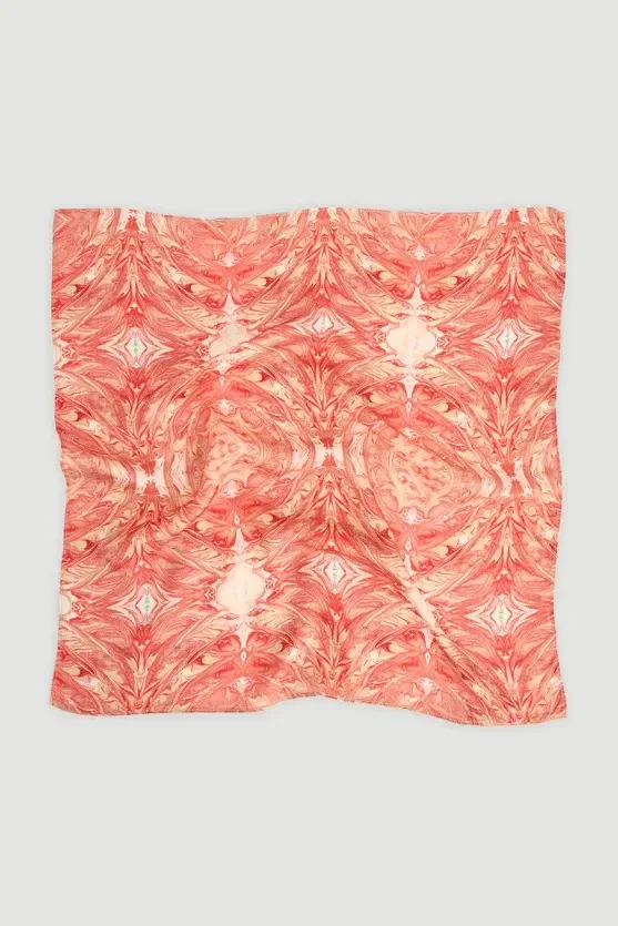 Anka Collection Patterned Scarf - Pink - Gusto