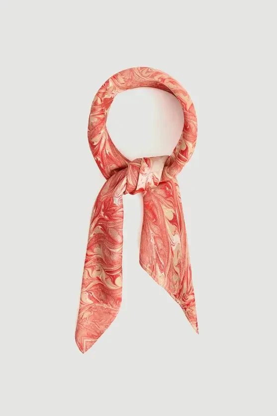 Anka Collection Patterned Scarf - Pink - Gusto