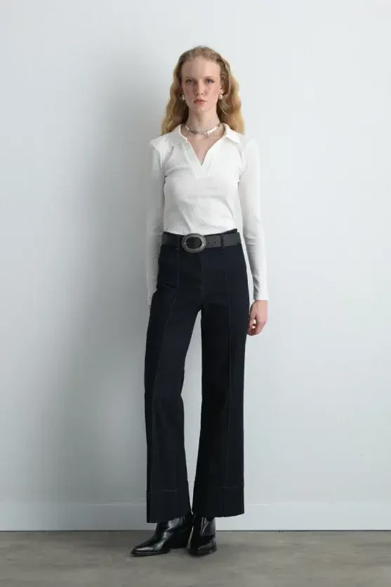 Antik Tokalı Suni Deri Kemer - Siyah - 3