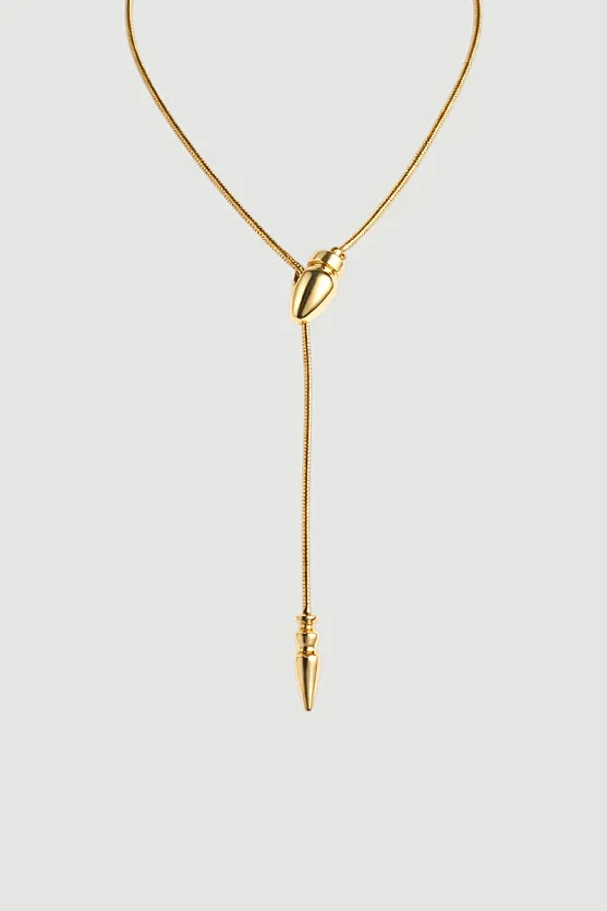 Ayarlanabilir Yılan Zincir Kolye - Gold - Gusto