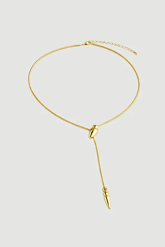 Ayarlanabilir Yılan Zincir Kolye - Gold - Gusto