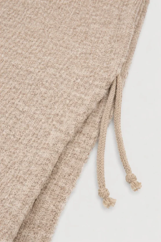 Balaklava Yün Triko Şapka - Bej - Gusto