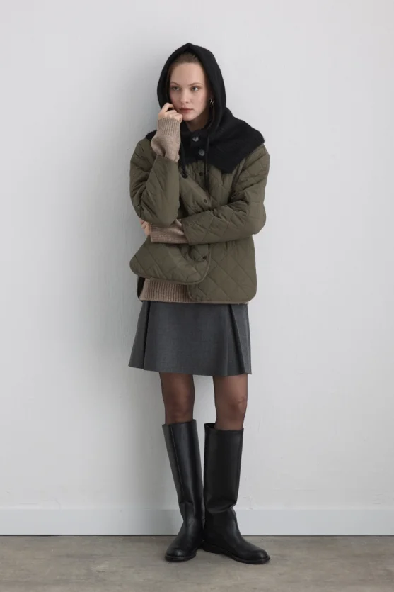 Balaklava Yün Triko Şapka - Siyah - 4