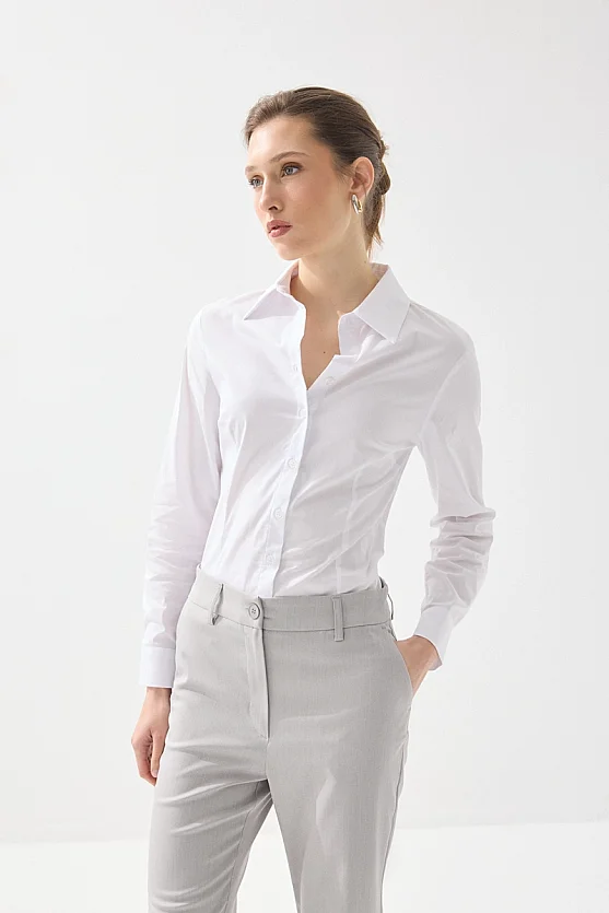 Balıksırtı Palazzo Pantolon - Gri - 3