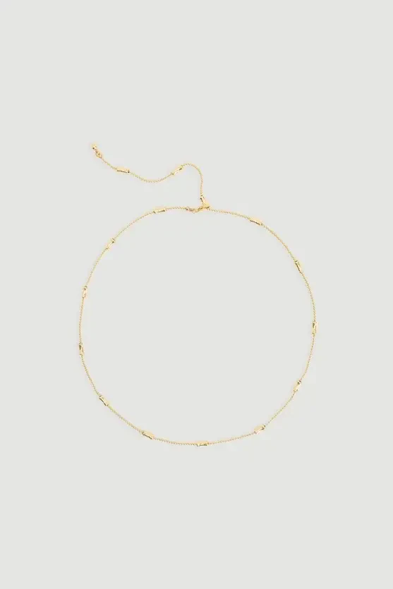 Ball Pendant Long Necklace - Gold - 1