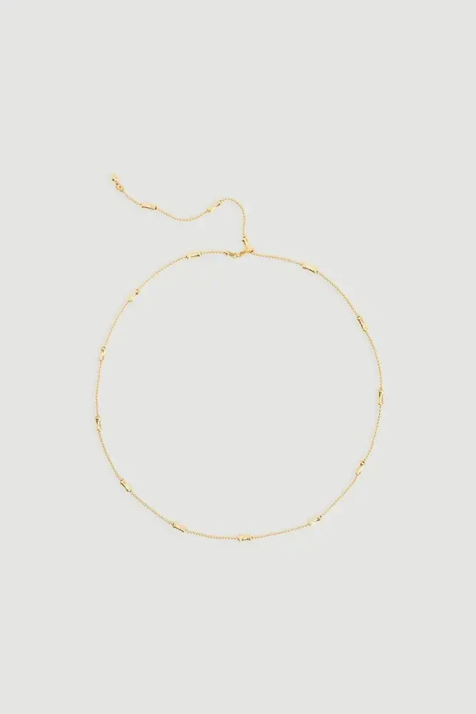 Ball Pendant Long Necklace - Gold Gold