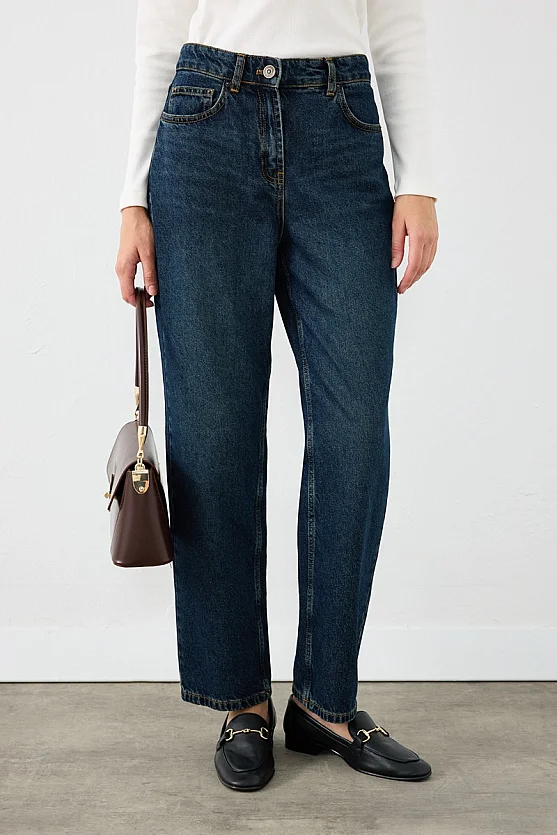 Balon Fit Denim Pantolon - Lacivert - Gusto