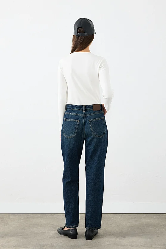 Balon Fit Denim Pantolon - Lacivert - 8