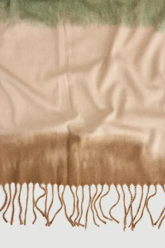 Batik Desenli Şal - Vizon - Gusto