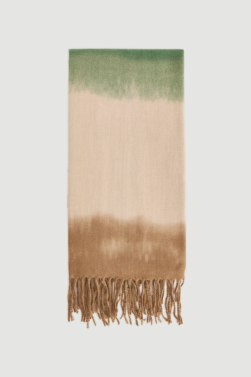 Batik Desenli Şal - Vizon - 1