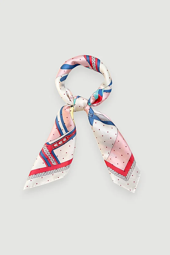 Binicilik Desenli Fular - Pudra - Gusto