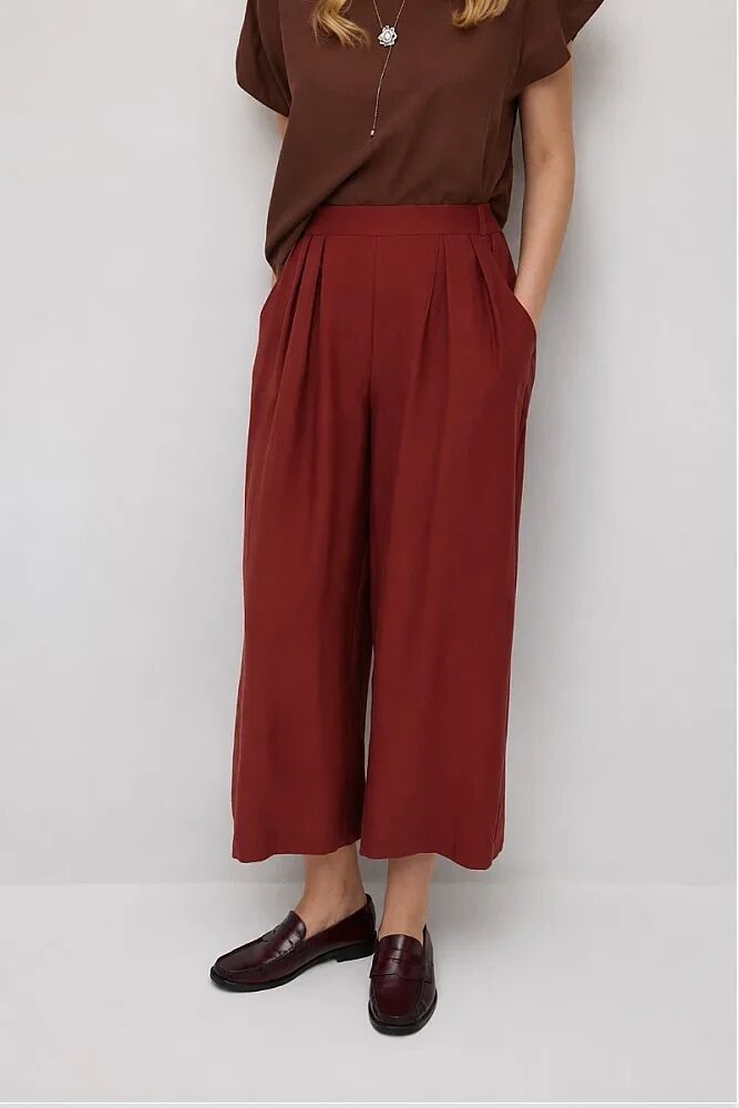 Bol Paça Tencel Pantolon - Kiremit - Gusto (1)