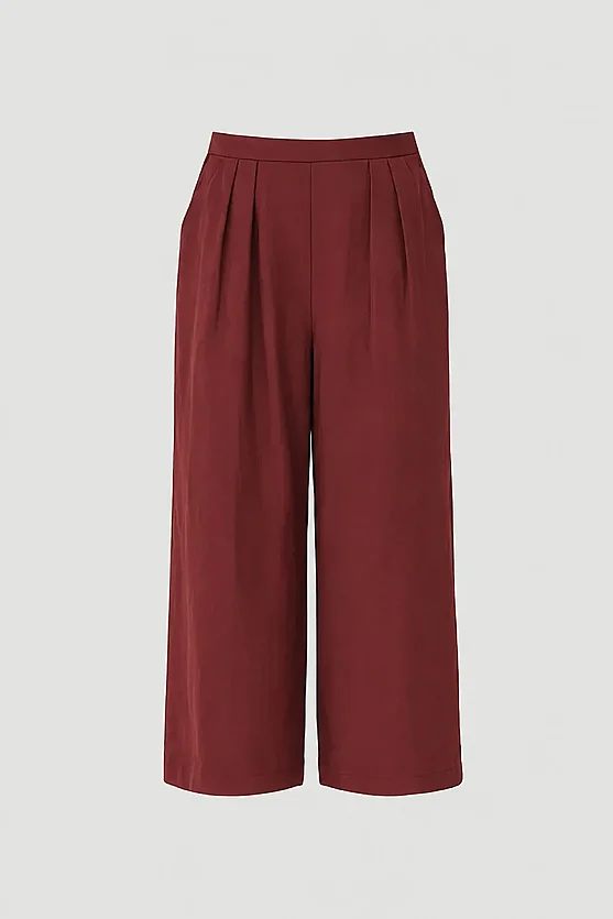 Bol Paça Tencel Pantolon - Kiremit - Gusto