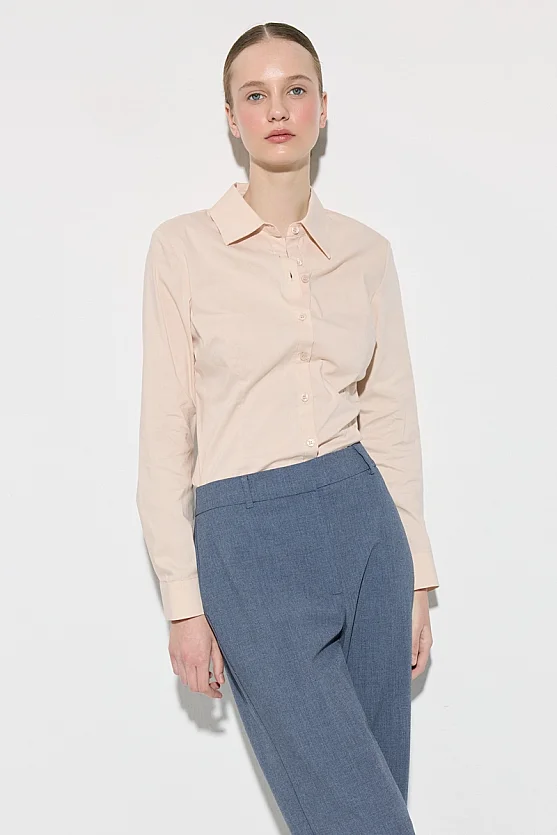 Boru Paça Klasik Kumaş Pantolon - Lacivert - 6