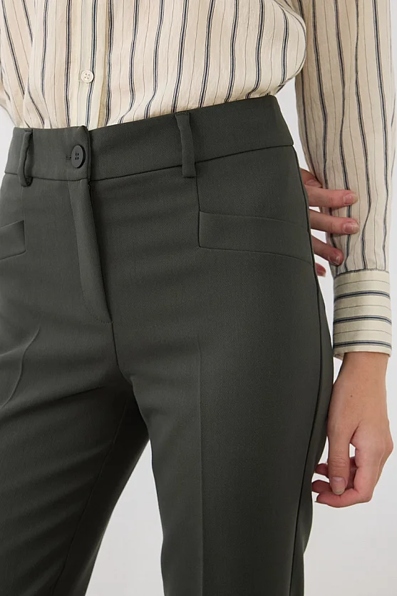 Cep Detaylı Sigaret Pantolon - Haki - Gusto
