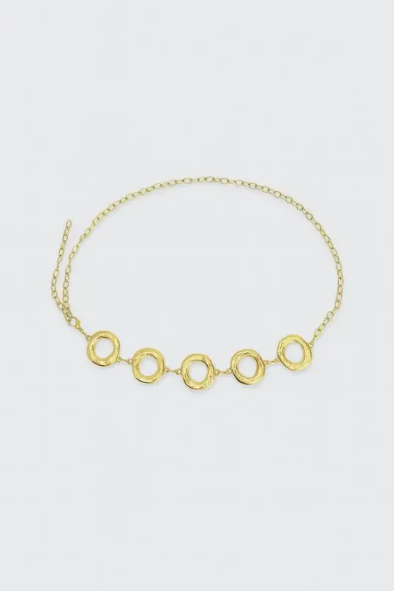 Chain Belt with Ring Detail - Gold - Gusto