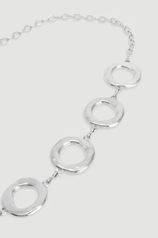 Chain Belt with Ring Detail - Silver - Gusto