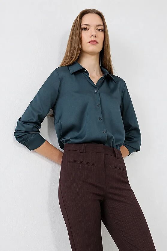 Çizgili Flare Pantolon - Bordo · 5