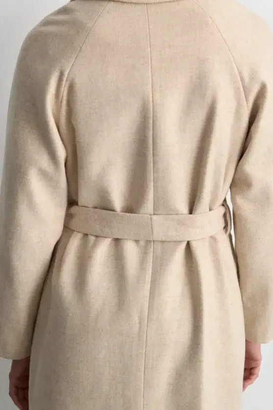 Classic Wool Coat - Beige - Gusto
