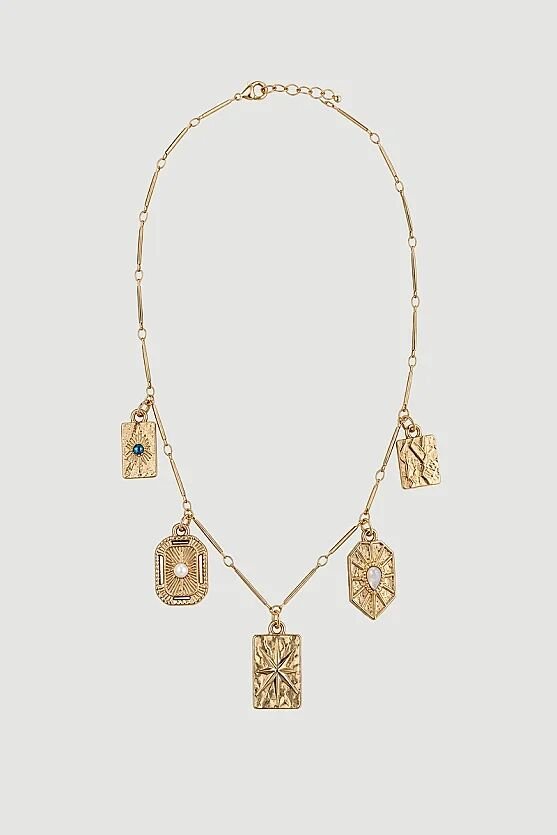 Çoklu Figür Kolye - Gold - Gusto