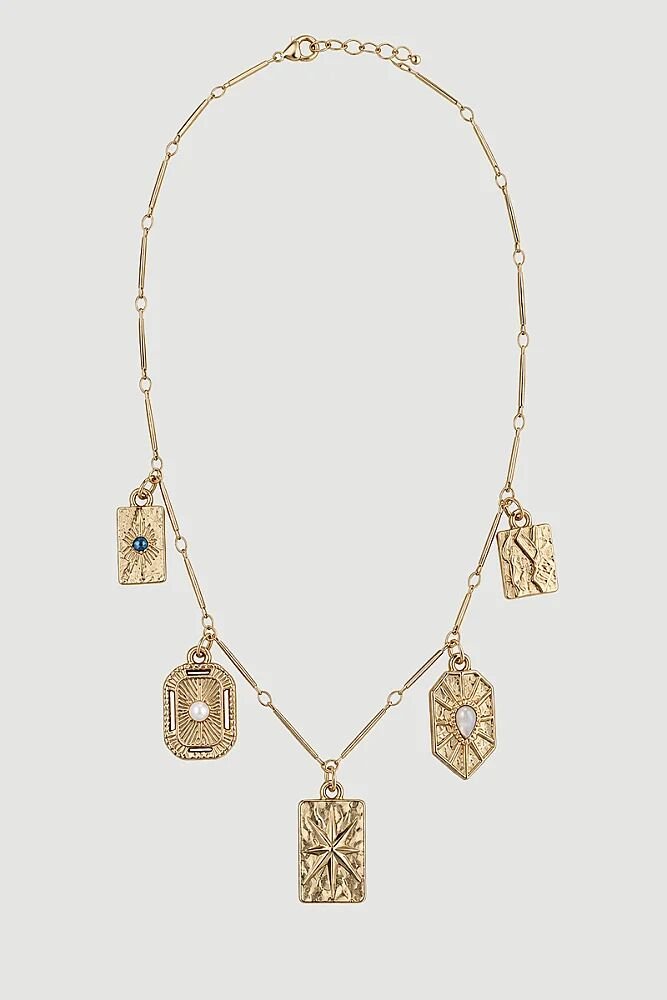 Çoklu Figür Kolye - Gold Gold
