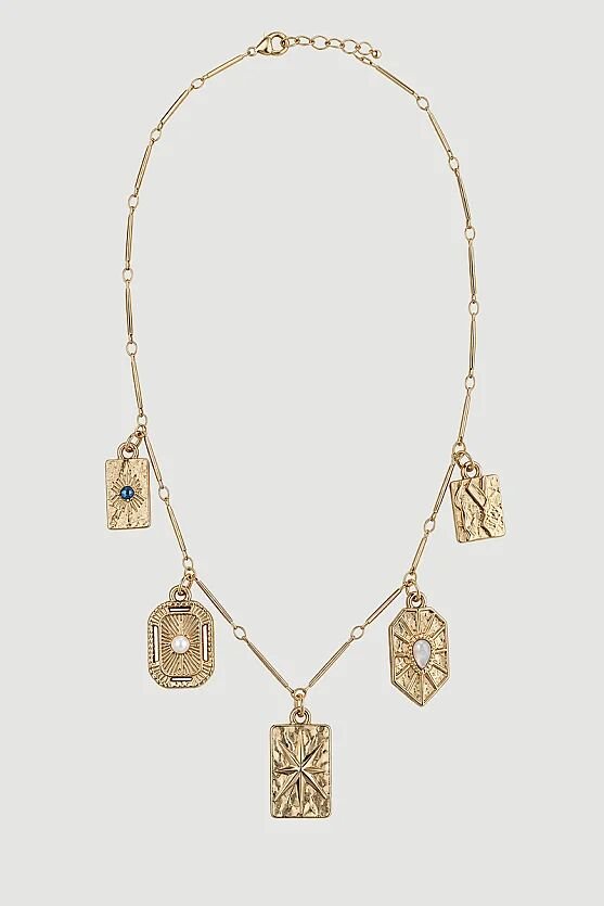 Çoklu Figür Kolye - Gold - Gusto