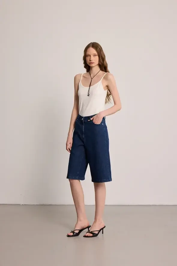 Denim Bermuda - Mavi - Gusto