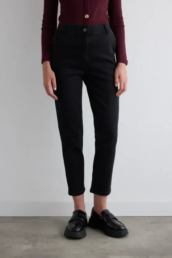 Denim Mom Pantolon - Siyah - 2