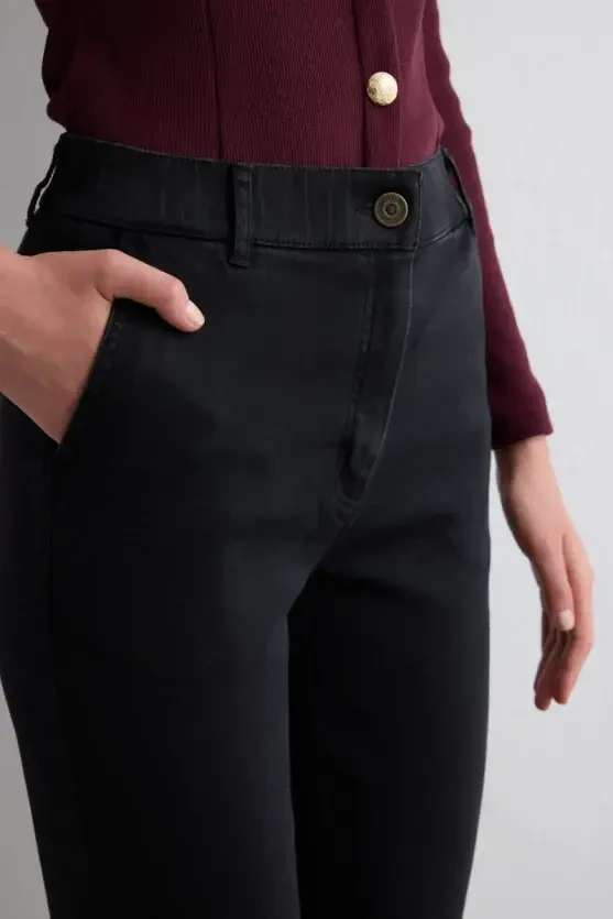 Denim Mom Pantolon - Siyah - 3