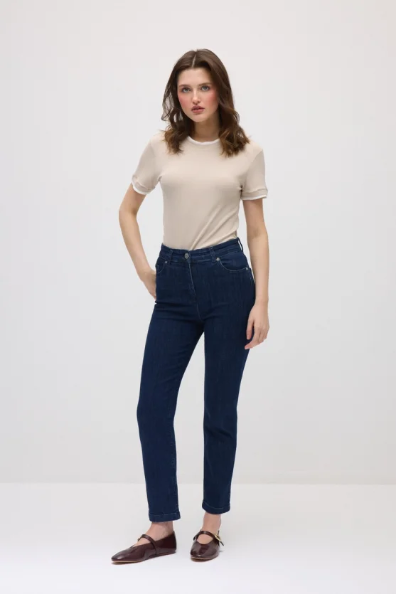 Denim Slim Kot Pantolon - Lacivert - 1
