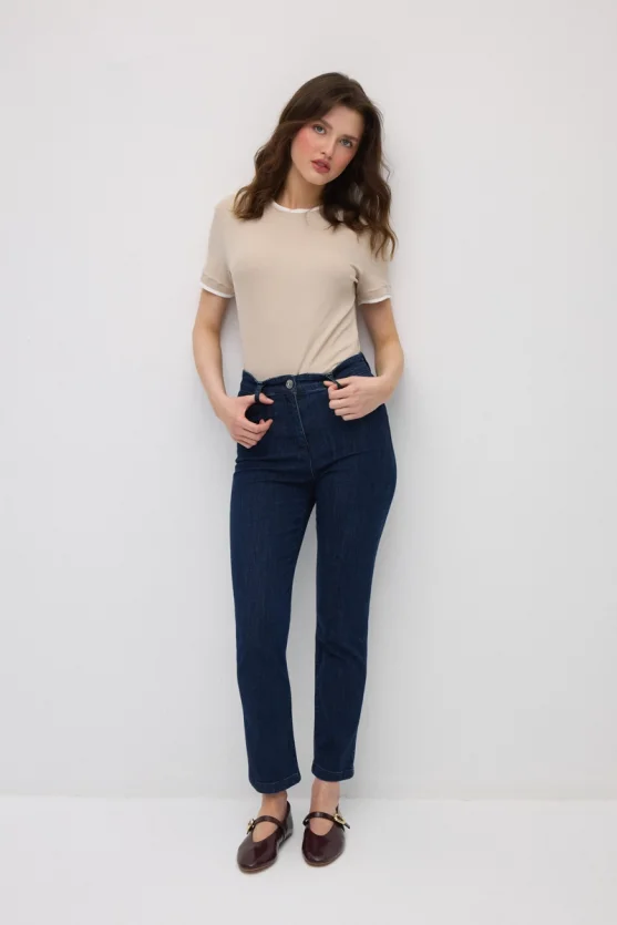 Denim Slim Kot Pantolon - Lacivert - 2