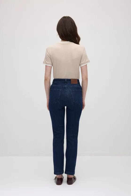 Denim Slim Kot Pantolon - Lacivert - 6