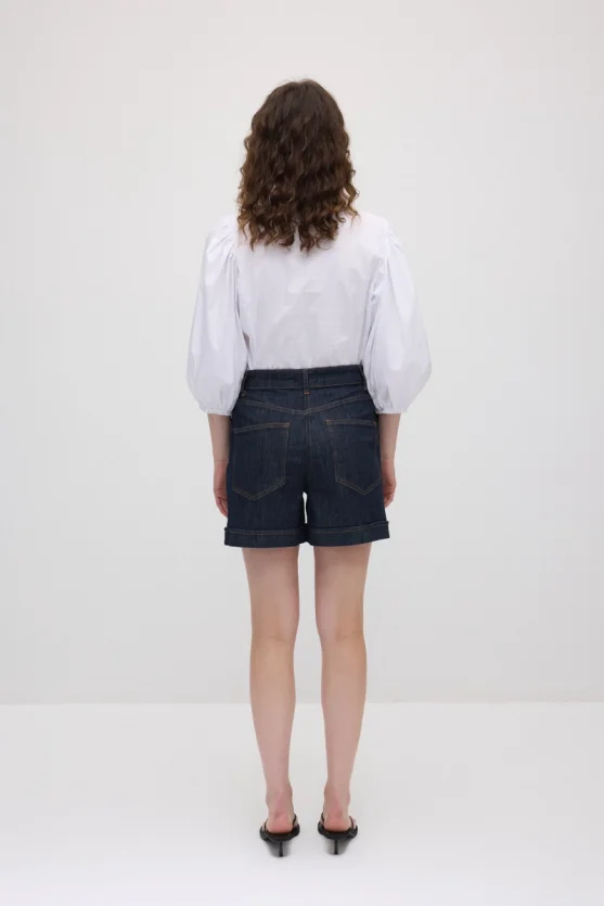 Denim Şort - Lacivert - 6