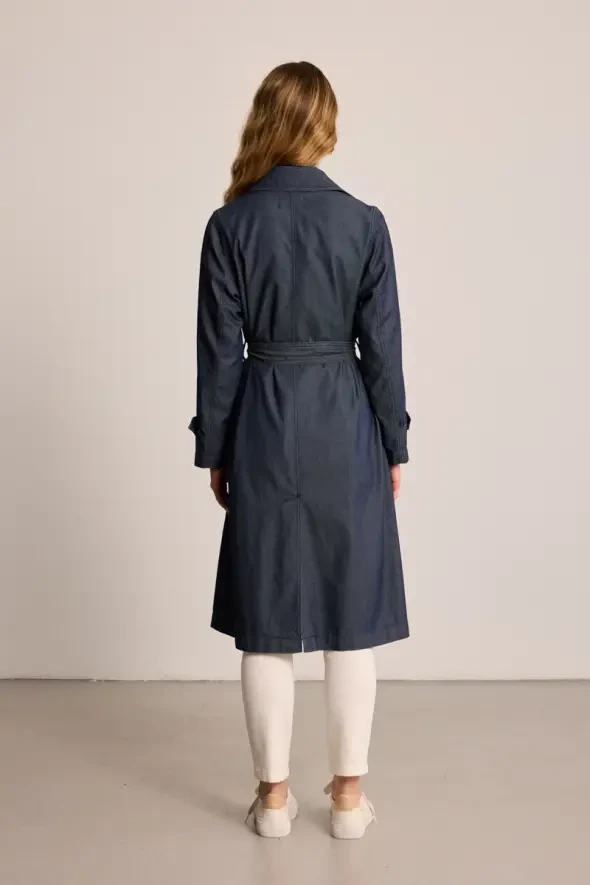 Denim Trençkot - Mavi - 7