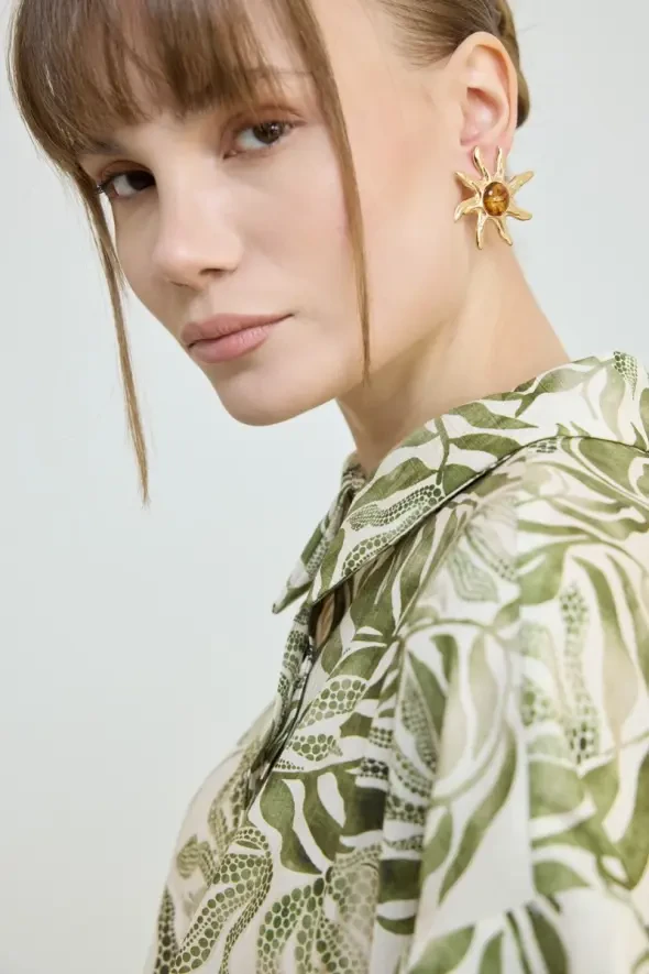 Deniz Yıldızı Küpe - Gold - 4