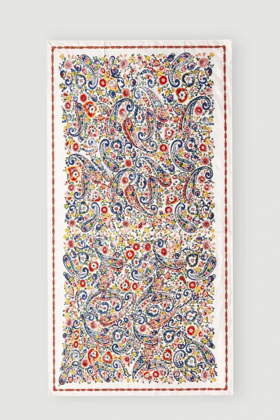 Desenli Şal Mavi - 3