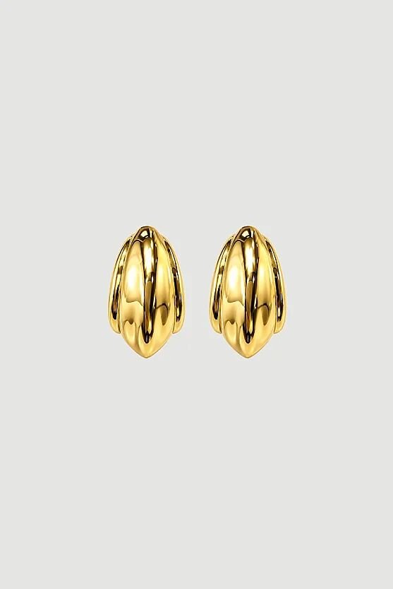Dokulu Ay Küpe - Gold - Gusto