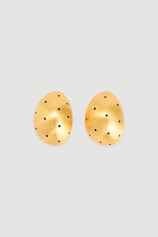 1 Micron Gold Plated Brass Earrings Gold Gold