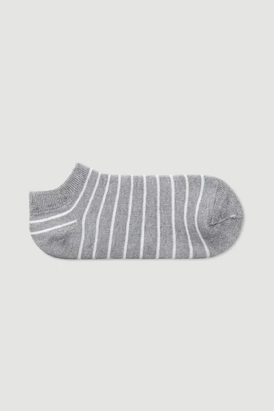 2-Piece Cotton Footie Socks Set - Grey - Gusto