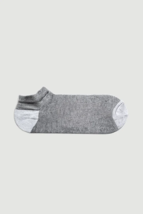 2-Piece Cotton Footie Socks Set - Grey - Gusto
