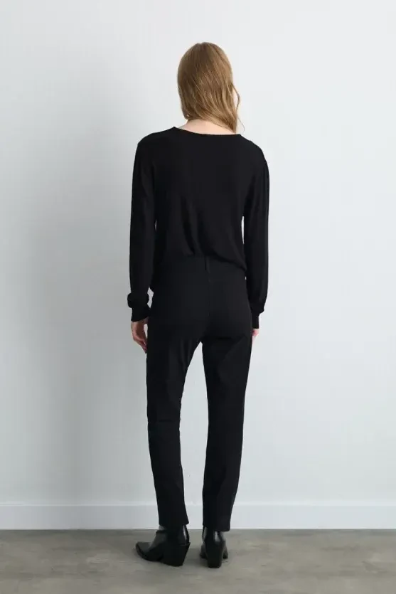 5-Pocket Canvas Pants - Black - 5